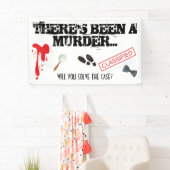 殺人ミステリーバースデーパーティー血 横断幕 (インサイチュ)