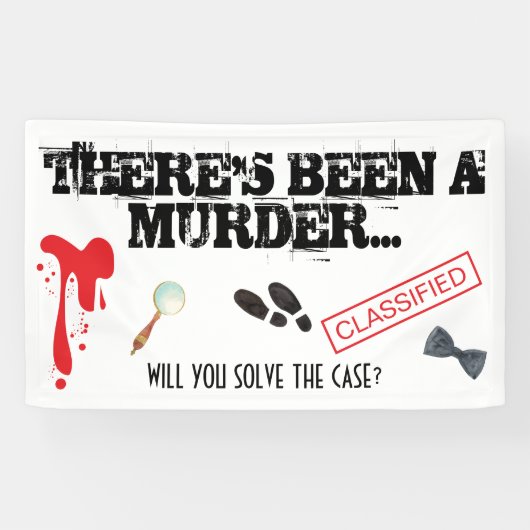 殺人ミステリーバースデーパーティー血 横断幕 (横)