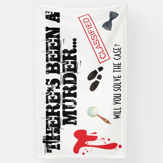 殺人ミステリーバースデーパーティー血 横断幕 (縦)