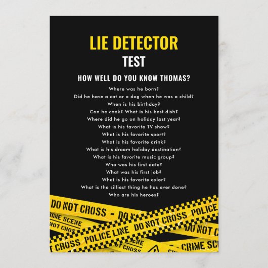 殺人ミステリーパーティークイズと犯行現場テープ 招待状 (正面)