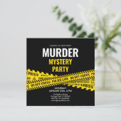 殺人ミステリーパーティーディナーイエローポリステープ カード (スタンド正面)