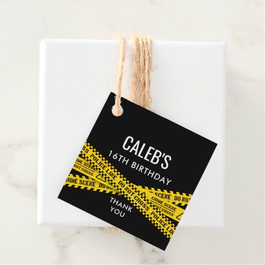 殺人ミステリーパーティーディナーイエローポリステープ フェイバータグ (インサイチュ)