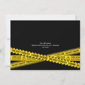 殺人ミステリーパーティーディナーイエローポリステープ 招待状 (裏面)