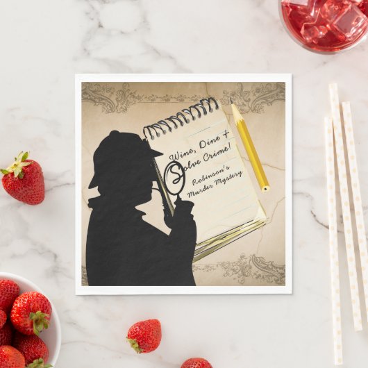 殺人ミステリーパーティーナプキンスパーソナライズされた2 スタンダードランチョンナプキン (インサイチュ)