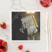 殺人ミステリーパーティーナプキンスパーソナライズされた スタンダードランチョンナプキン (インサイチュ)