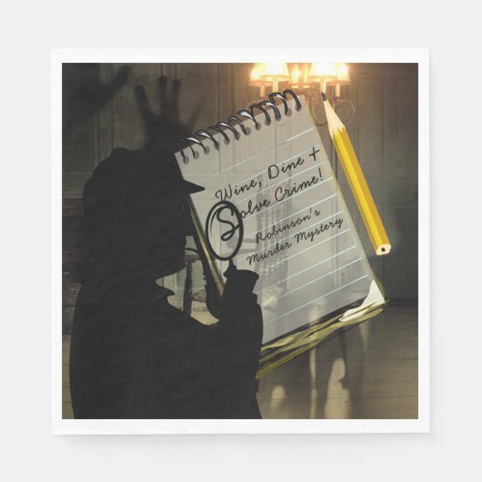 殺人ミステリーパーティーナプキンスパーソナライズされた スタンダードランチョンナプキン (正面)