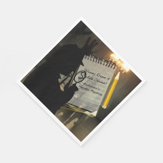 殺人ミステリーパーティーナプキンスパーソナライズされた スタンダードランチョンナプキン (角)