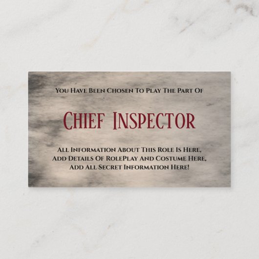 殺人ミステリーパーティー主任検査官 エンクロージャーカード (裏面)