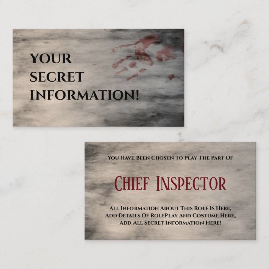 殺人ミステリーパーティー主任検査官 エンクロージャーカード (正面/裏面)