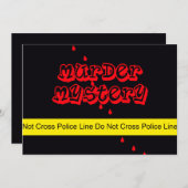 殺人ミステリーパーティー招待状　殺人をテーマに 招待状 (正面/裏面)