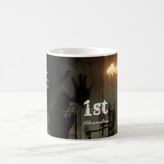 殺人ミステリー受賞者の賞個人化マグカップ コーヒーマグカップ (中央)