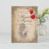 殺人ミステリー招待状ヴィンテージパーチメント教室 招待状 (スタンド正面)