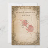 殺人ミステリー招待状ヴィンテージパーチメント教室 招待状 (裏面)