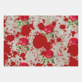 殺人ミステリー犯罪ファン向けの冷たい事件の血まみれの謎 ラッピングペーパーシート (正面3)