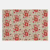 殺人ミステリー犯罪ファン向けの冷たい事件の血まみれの謎 ラッピングペーパーシート (正面)