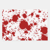 殺人ミステリー犯行扇風冷事件血 ラッピングペーパーシート (正面3)