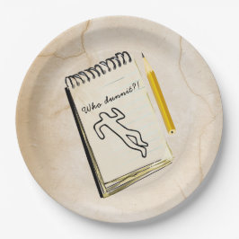 殺人ミステリー紙プレート犯行現場カスタマイズ ペーパープレート