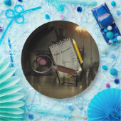 殺人ミステリー紙プレート犯行現場カスタマイズ ペーパープレート (パーティー)