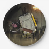 殺人ミステリー紙プレート犯行現場カスタマイズ ペーパープレート (正面)