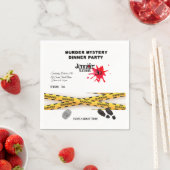 殺人ミステリー誕生日ディナーパーティーの犯罪現場   スタンダードカクテルナプキン (インサイチュ)
