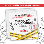 殺人ミステリー誕生日パーティーのハロウィーン犯罪 サンキューカード