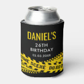 殺人ミステリー誕生日パーティー黄色の警察テープ 缶クーラー (缶正面)