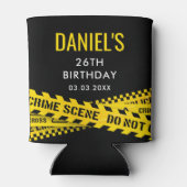 殺人ミステリー誕生日パーティー黄色の警察テープ 缶クーラー (裏面)