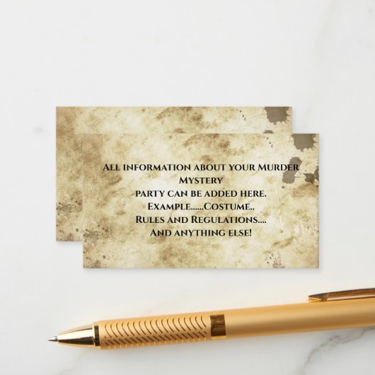殺人ミステリー誕生日 エンクロージャーカード (正面/裏面インサイチュ)