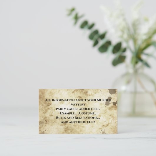 殺人ミステリー誕生日 エンクロージャーカード (スタンド正面)