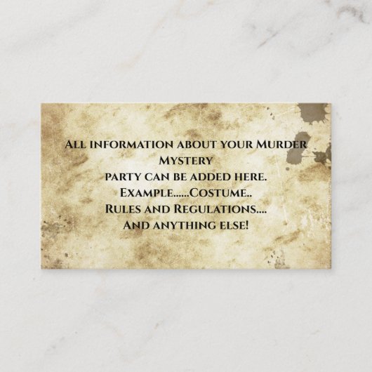 殺人ミステリー誕生日 エンクロージャーカード (正面)