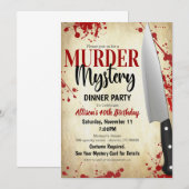 殺人ミステリー パーティーの招待状 招待状 (正面/裏面)