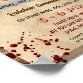 殺人事件の謎の夜間学校テンプレート ポスター (角)