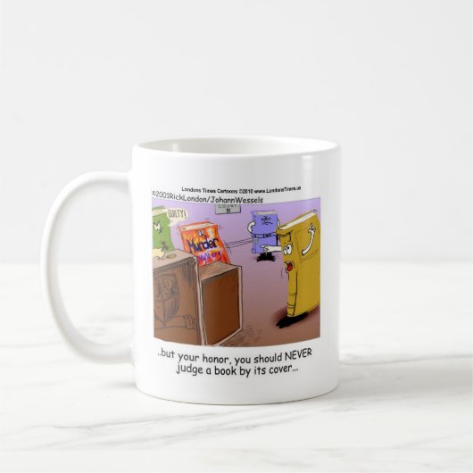 殺人事件の謎の法廷ドラマおもしろいティ&ギフト コーヒーマグカップ (左)