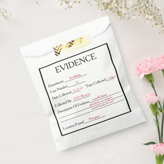 殺人事件の謎の証拠 フェイバーバッグ (封をした状態)