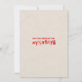 殺人事件の謎の誕生日パーティー犯罪現場 招待状 (裏面)