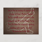 殺人事件の謎デートをパーティーする ポストカード (正面)