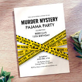 殺人事件の謎パジャマ誕生日パーティーの招待状 招待状