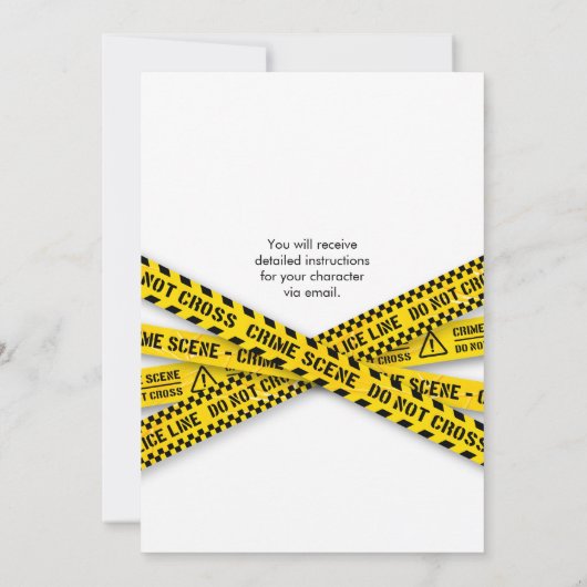 殺人事件の謎パジャマ誕生日パーティーの招待状 招待状 (裏面)