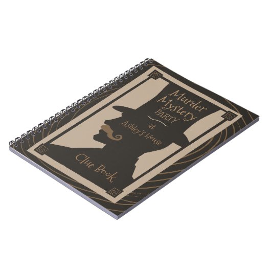 殺人事件推理小説のパーティー-糸口の本 ノートブック (左側)