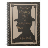 殺人事件推理小説のパーティー-糸口の本 ノートブック (正面)