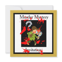 殺人事件推理小説の週末カードへの招待状