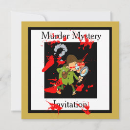 殺人事件推理小説の週末カードへの招待状 招待状