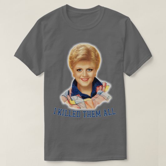 殺人彼女書80年代のレトロテレビデザイン私は彼らを殺した Tシャツ (デザイン正面)