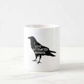 殺人未遂ハロウィンカラス駒が好き コーヒーマグカップ (中央)