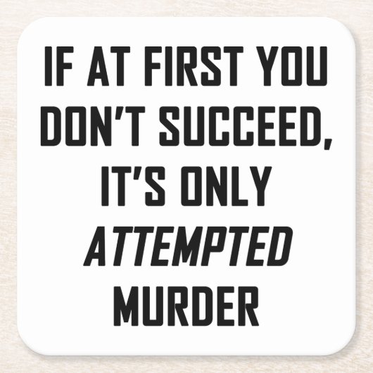 殺人未遂 スクエアペーパーコースター (正面)