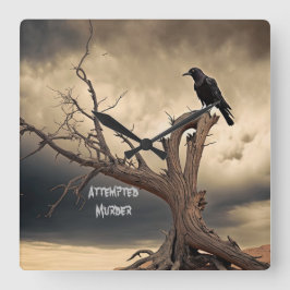 殺人未遂 スクエア壁時計