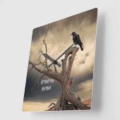 殺人未遂 スクエア壁時計 (傾斜)