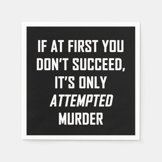 殺人未遂 スタンダードカクテルナプキン (正面)