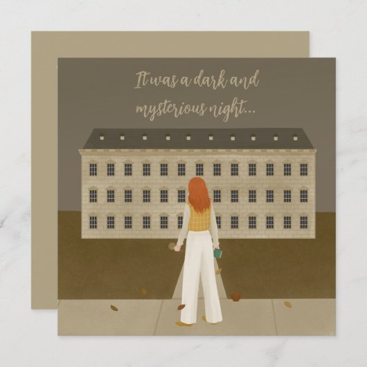 殺人神秘をテーマにしたパーティー 招待状 (正面/裏面)