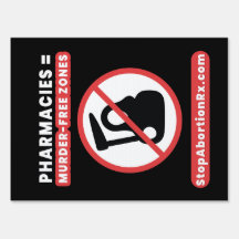 "殺人自由区域"標識18x24" StopPrepinterationRx